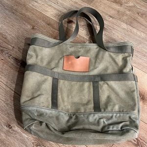 Madewell faded green tote bag